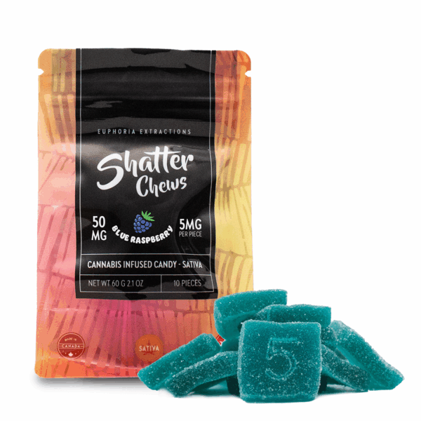 EUPHORIA EXTRACTIONS THC SHATTER CHEWS SNACK PACK GUMMIES | 50MG EDIBLES