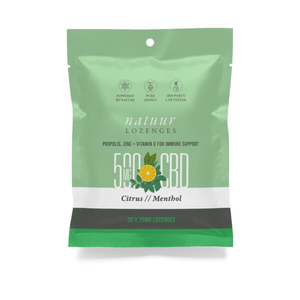 NATUUR CBD LOZENGES COUGH DROPS | 500MG