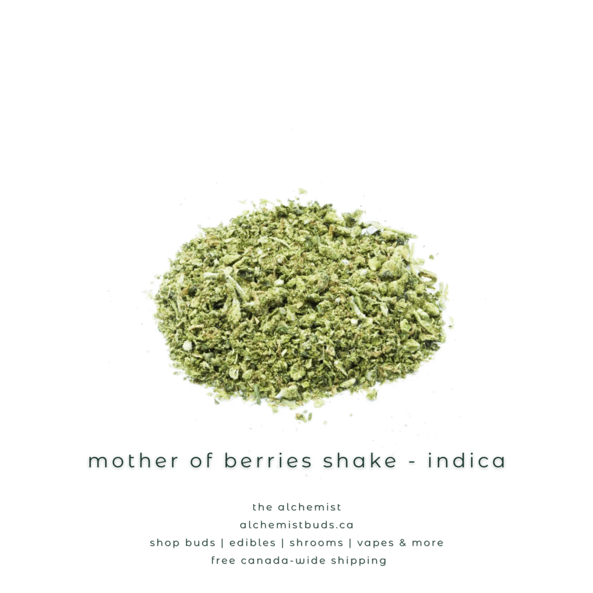 shop alchemistbuds.ca for best price on mother of berries shake strain