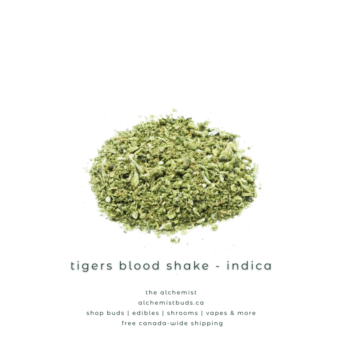shop alchemistbuds.ca for best price on tigers blood shake strain